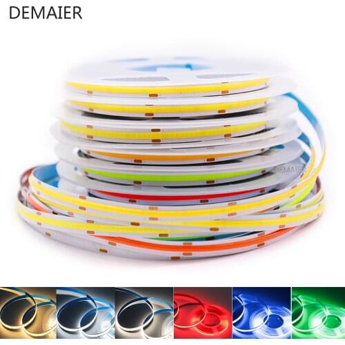 12V 24V COB Streifen Licht Bar für Dekoration Beleuchtung RA90 COB LED Hohe Dichte Flexible Band Rot Grün blau 3000K 4000K 6000K