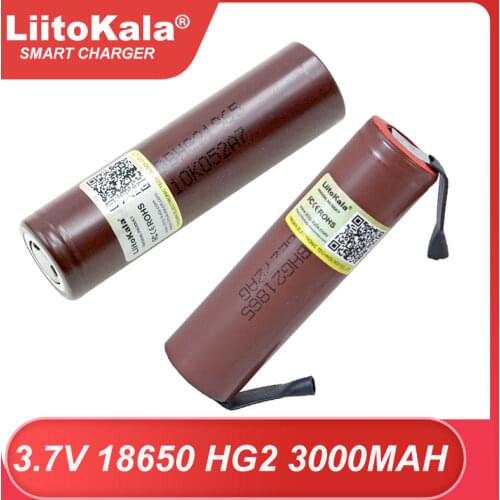 2021 100% Original HG2 18650 3000mAh battery 18650HG2 3.6V discharge 20A, dedicated For hg2 batteries + DIY Nickel