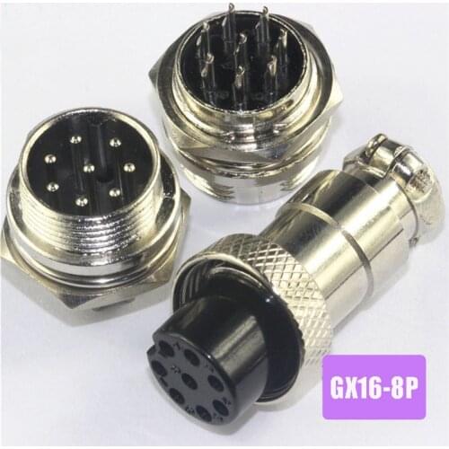 5Pair=10Pcs GX16 GX16-8 8P 8Pin 16mm Male&Female Wire Panel Connector plug Circular Aviation Connector Socket Plug