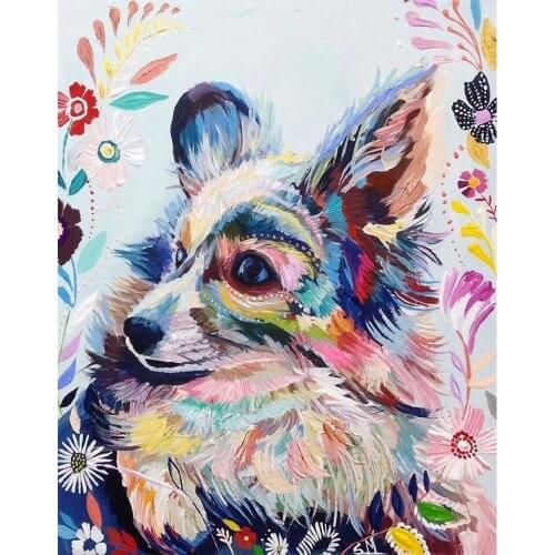 5D DIY Diamond Painting Colorful Fox Diamond Embroidery Full Cross Stitch Mosaic Rhinestone Home Decor Handmade Craft Gift