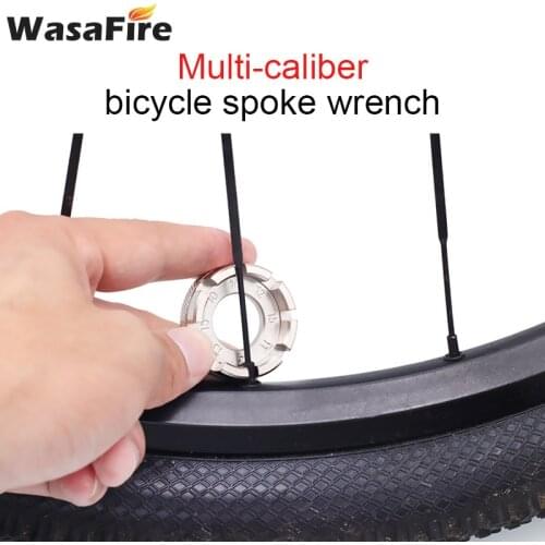 8 Way Bicycle Spoke Nipple Key Wrench MTB Wheel Rim Repair Wrench Spanner Mini Galvanized Bike Repair Tool