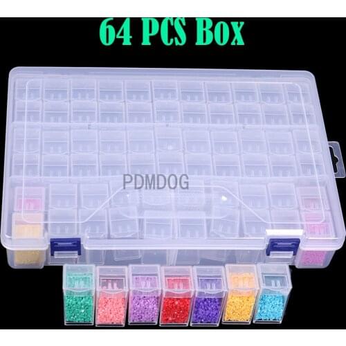 Diamond Painting 64/32/40/60 Storage Box Plastic Dismountable Grid Box Beads Container Diamond Embroidery Accessories DIY