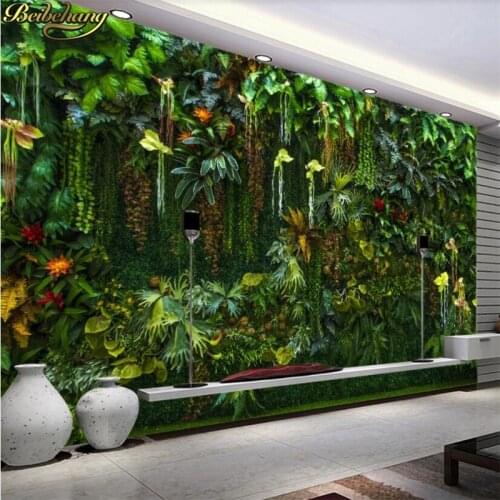 Beibehang photo large mural wallpaper Southeast Asian tropical rainforest 3D wall landscape decorative 3D wall paper background