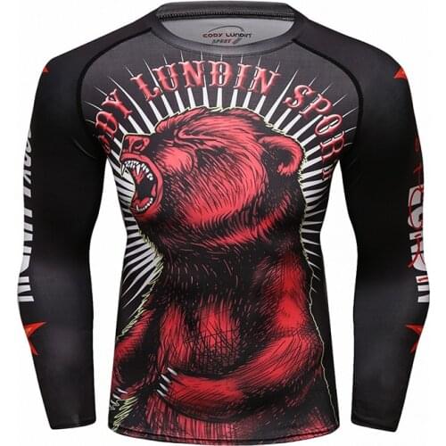Quick Dry Breathable Long Sleeve MMA Mens T-Shirt Sports Clothing