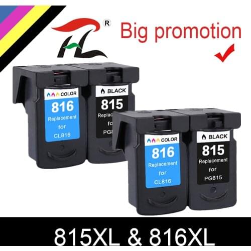 HTL Ink Cartridges For Canon PG-815 XL PG-815XL PG 815 PG815 CL-816 CL816 Pixma MX358 MX368 MX418 MX428 MX348