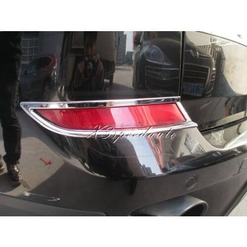 Chromed ABS Plastic 2PCS Tail Rear Fog Light Trim Cover For BMW X5 2008-2013