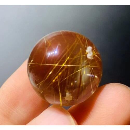 Natural yellow hair crystal ball, natural stone, healing crystal, shell crystal specimen, chakras, aquarium home decor, healing