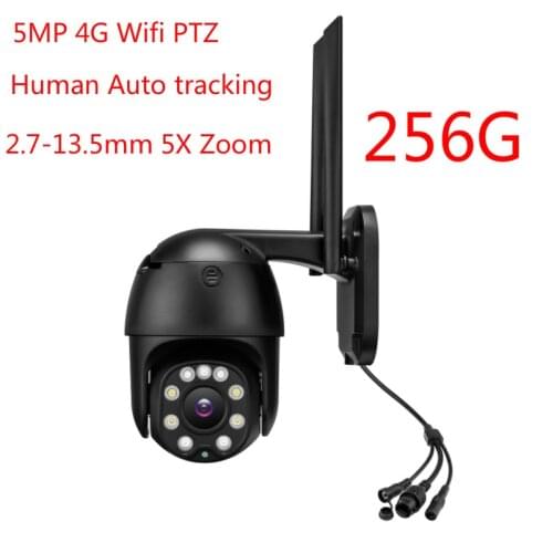5MP 3MP 2MP Human auto tracking 2.7-13.5mm 5X zoom 4g wifi wire IP PTZ Cameras P2P Onvif 5MP auto focus 256G storage IP camera