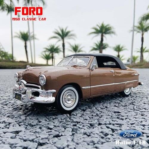 Maisto 1:18 1950 Ford soft top sports Car Die casting Alloy Retro Car Model Classic Car Model Car Decoration Collection gift