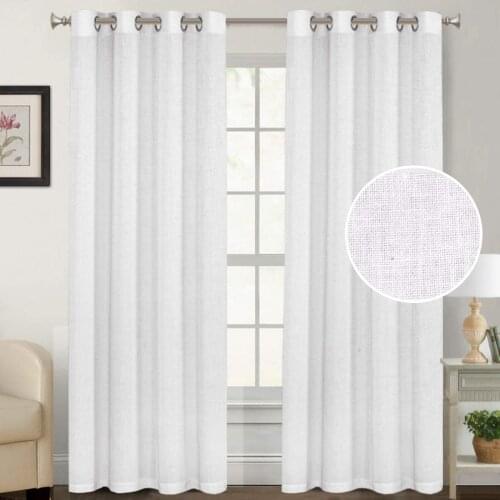 Linen Tulle Curtains For Living Room Sheer Window Curtains for Bedroom Modern Linen Tulle Window Curtains Linen Like