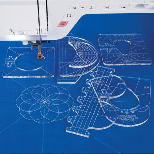 New quilting ruler template sample set for domestic sewing machine 1 set = 6pcs #RL-06