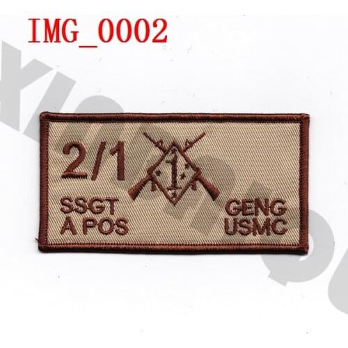 Embroidery patch Marines USMC I MEF Custom name Tapes Text brand Morale tactics Military