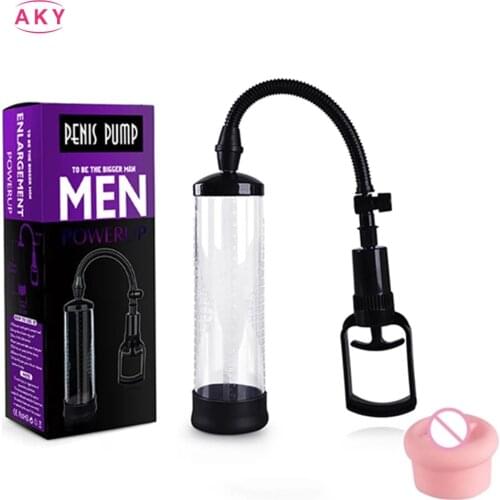 Male Penis Pump Enlargement Vacuum Dick Extender Sex Toy Increase Length Enlarger Penis Trainer Erotic Adult Sex Product for Men