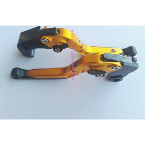 New motorcycle motorbike Foldable Extendable brake&Clutch Levers Gold For Kawasaki ZX6R/636 2007-2014 2008 2009 2010 2012 2013