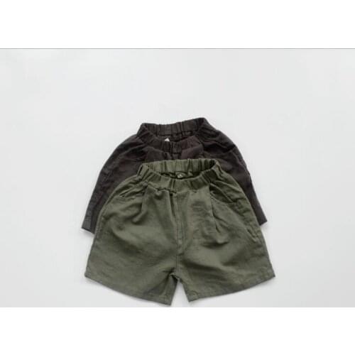 2020 New Arrival Girls Boys Cotton Linen Shorts Summer Kids Shorts 2-7 Years QH492