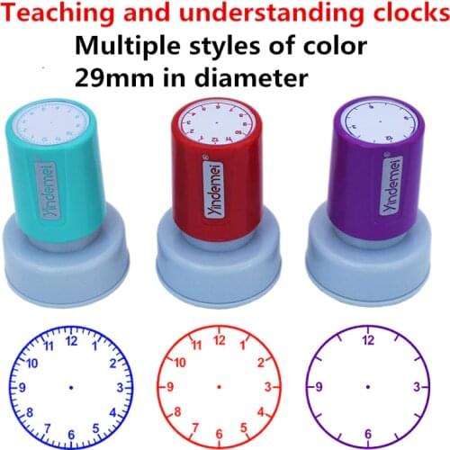 Learning recognition teacher teaching seal clock dial stamps primary school seal child seal time stamp custom 29mm in diameter