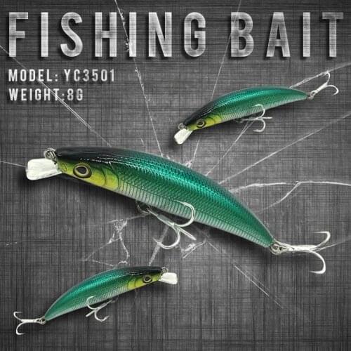 Fishing Lure 80mm/8g 0-0.4m Floating Super Sinking Minnow quality professional Hard bait Fishing Tackle Crankbait Bait