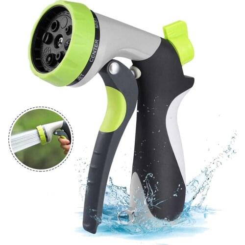 Garden Water Guns High Pressure Water Gun Zinc Alloy 8 Modes Multi-function Nozzle Garden Irrigation Car Wash Tools