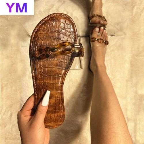 2021 Summer Fashion Woman Sandals Shallow Rome Mouth Female Casual Flat Heel Ladies Thick Shoes Gladiator Pvc Zapatos Mujer