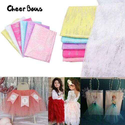 93*150cm Tulle Mesh Fabric Chain Sequins Printed Chiffon Material Soft Patchwork Fabric For Sewing DIY Dolls Cloth Making Fabric