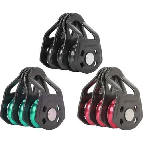 22kN Cable Pulley with Ball Bearing Outdoor Rock Ice Climbing Accessories Caving Aluminum Alloy Pulley