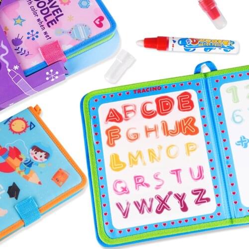 Magic Water Drawing Book Coloring Book Doodle Magic Pen Painting Drawing Board Kids Toys Birthday New Year Gift Montessori