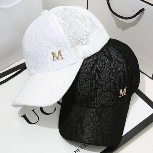 Womens Cap Lace Fashion Baseball Caps Breathable Mesh Floral Hat Gorras Summer Cap Snapback Casquette Visor Cap
