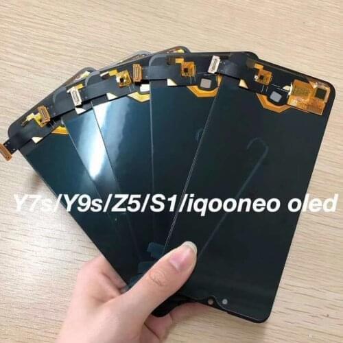 100% Original AMOLED / TFT Black 6.38" Display For Vivo S1 Z5 Y7s Y9s iQOO Neo 855 Full LCD Display With Touch Screen Digitizer