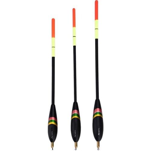3Pcs 1.5+6g 1.5+5g 1.5+4g Fishing Floats Set Balsa Wood Rocky Fishing Buoy Bobbers Tackle Accessories