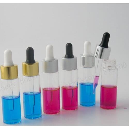 30/LOT 30ml Empty Clear Glass E-liquid Dropper Bottle 1oz Pipette Glass Vials For Cosmetic Essential Oil Bottles