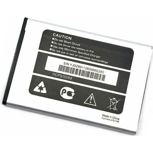 5pcs/lot Phone battery For Micromax Q383 Battery High Quality 1800mAh Accumulator