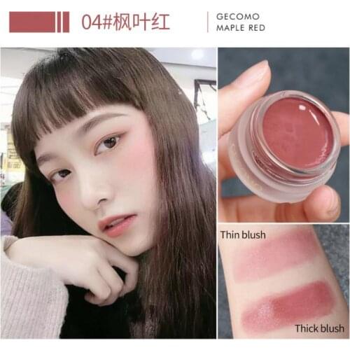 6 Colors Mousse Gel Jelly Blush Pallete Cream Moisturizing Girly Face Mineral Pigment Cheek Blusher Powder Face Makeup TSLM2
