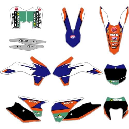 6 Styles Motorbike Bull Team Graphics Decals Stickers For KTM 125 200 250 300 450 500 EXC XCW XCF XCFW EXCF 2014 2015 2016