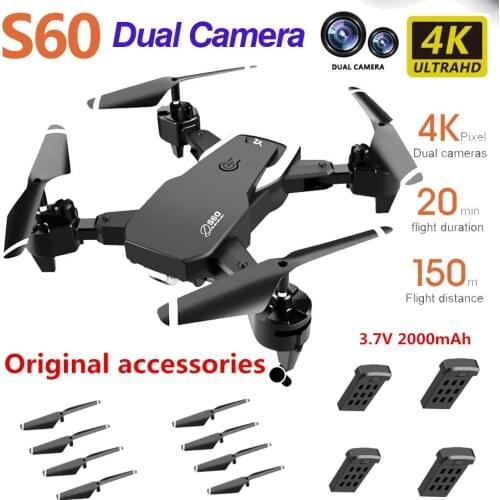 S60 Drone Battery Original Accessories 3.7V 2000mAh Battery Propeller Maple Leaf For S60 Drone Spare Parts Flight 20 Minut