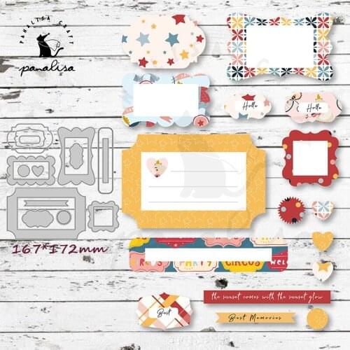 Panalisacraft basic big frame tags Metal Cutting Dies Stencils for DIY Scrapbooking/album Decorative Embossing DIY Paper Cards