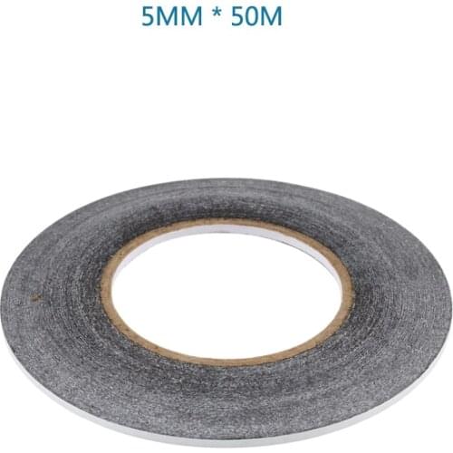 2PCS 5mm*50m Length Double Sided Tape Black Double Sided Adhesive Tape For Cellphone LCD Panel