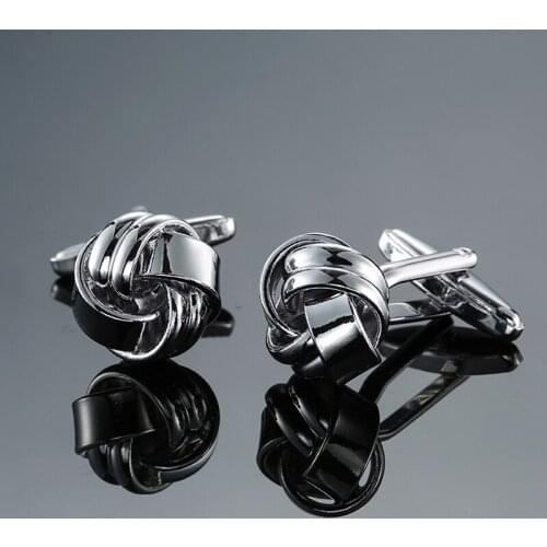 DY The new high quality brass plated Silvery twist Cufflinks fashion Mens French shirt Cufflink free shipping