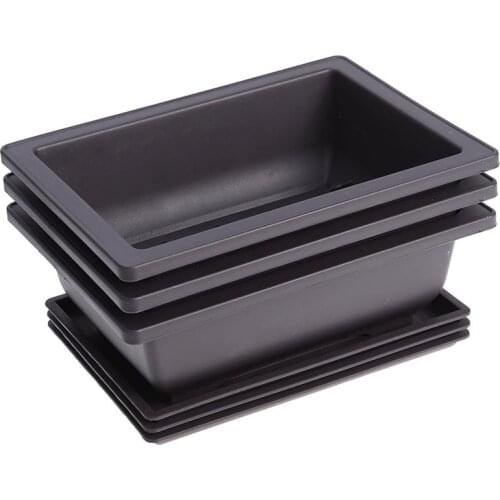 10 Packs Bonsai Training Pots with Tray Plastic Bonsai Plants Gg Pot for Garden Yard Living Room Balcony 16.5X12cm