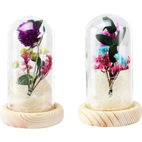 Artificial Eternal Rose The Beast In Glass Cover Christmas Home Decor For Mother Valentines Day New Year Gift Gril friend Gift