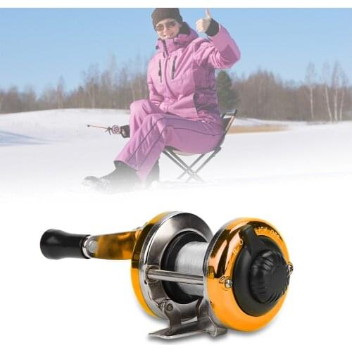 Mini Drum Fishing Weel Portable Winter Ice Fishing Reel Wheel with Wire Outdoor Casting Tackle Fishng Accessories