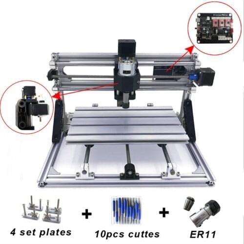 Upgraded Mini CNC Engraving Machine 5500mw 2500mw 500mw Wood Router PCB Milling Machine Wood Carving Machine DIY Mini CNC3018