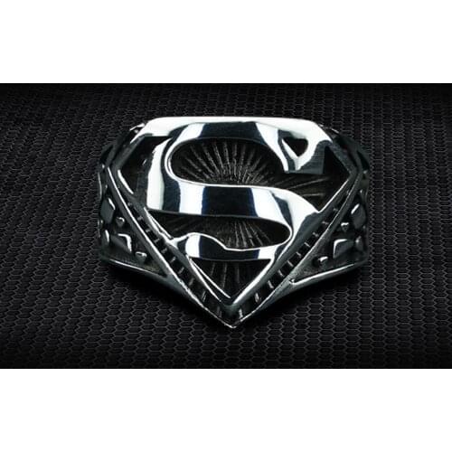 925 sterling Silver Superman Men 'S Ring