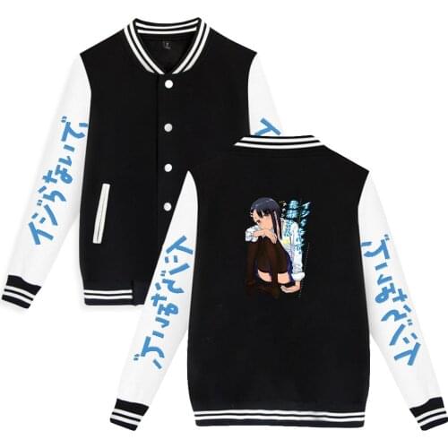 Nagatoro Print Autumn Winter Holiday Preppy Unisex Youthful vitality Clothes Chic Style Baseball Uniform