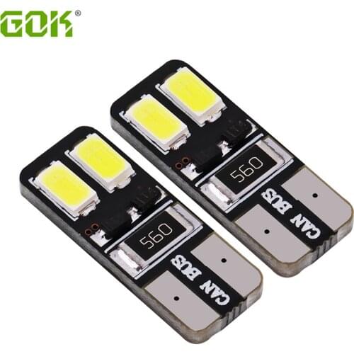 New 500pcs/lot Canbus T10 4smd LED 5630 5730 canbus Car Light Nonpolar No Obc Error W5w led Smd Bulb clearance bulb