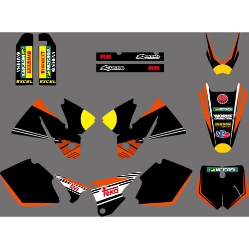 NEW TEAM GRAPHICS DECALS STCITERS For KTM SX 125 250 380 1998-2000 SX400 520 2002 MXC 200 250 300 380 1998-2002