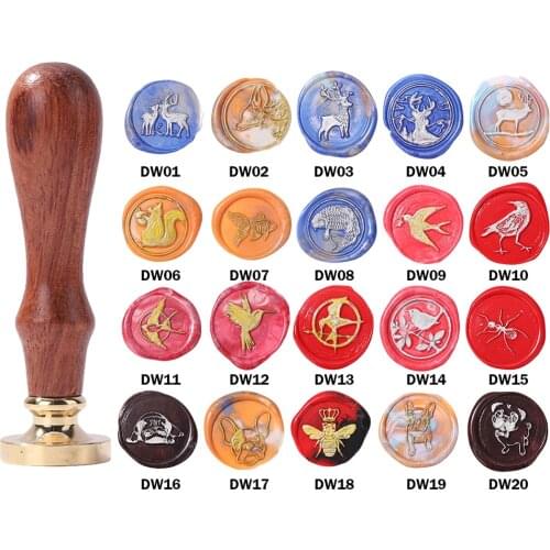 25mm Retro Wax Seal Stamp Replace Copper Head Animal Envelope Sealing Hobby Tool DIY Sealing Wax Decoration Craft Christmas Gift