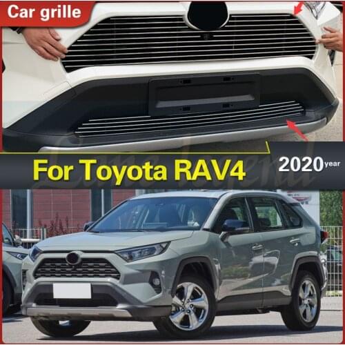 Body kit front bumper cover modified grille accessories High-quality stainless steel racing grill For Toyota RAV4 2020