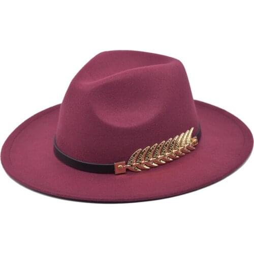 Fedora Hat Men Women Vintage Felt Hat with Wide Brim Gentleman Elegant Lady Winter Autumn Jazz Caps Wedding Church Flat EavesHat