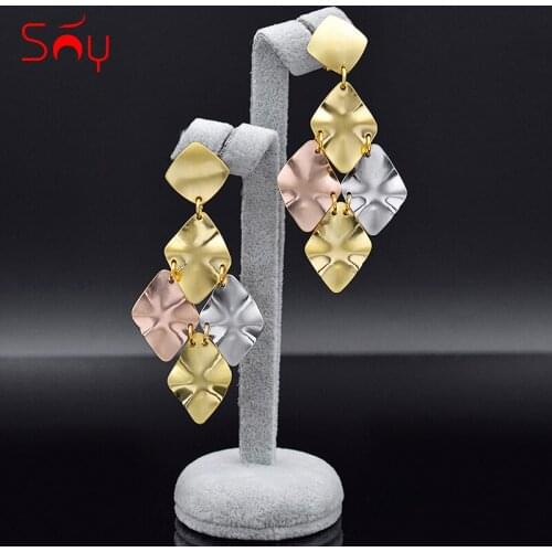 Sunny Jewelry Long Drop Earrings For Women Dangle Earrings Hot Selling Big Earrings For Party Wedding Bohemia Jewelry Findings