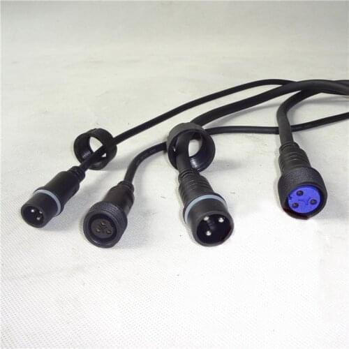 Waterproof LED Par DMX512 Signal Extension cable + Power Extension cable XLR F/M 6.6 ft Din 3-Pin DMX512 outdoor Lighting Cable
